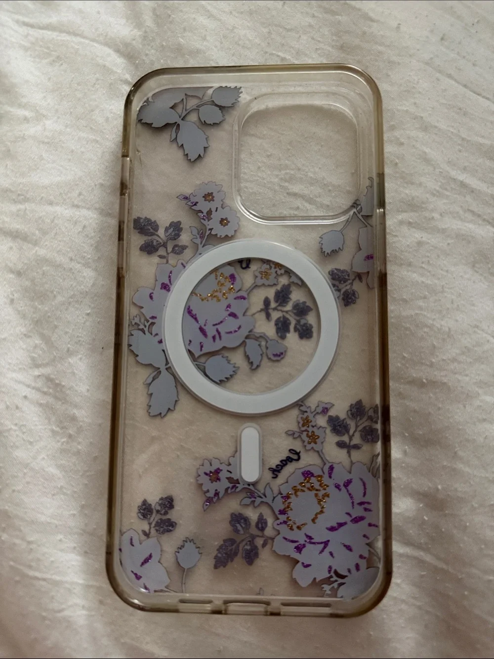 Coach Floral Clear MagSafe-Compatible Phone Case